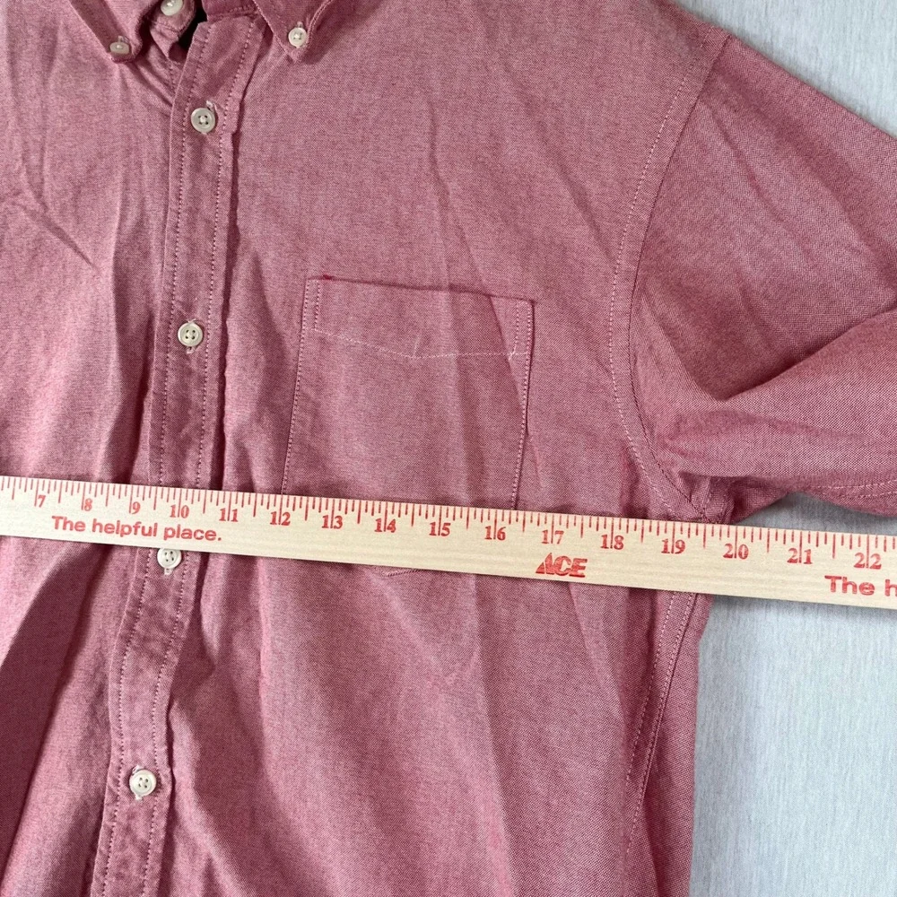 Gap The Big Oxford Shirt Boys XXL 14-16 Red Cotton Long Sleeve Button Down